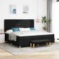 Preview: ARDEBO.de - Boxspringbett mit Matratze Schwarz 200 x 200 cm Stoff