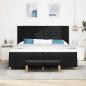 Preview: Boxspringbett mit Matratze Schwarz 200 x 200 cm Stoff