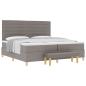 Preview: Boxspringbett mit Matratze Taupe 200 x 200 cm Stoff