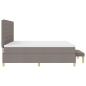 Preview: Boxspringbett mit Matratze Taupe 200 x 200 cm Stoff