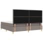 Preview: Boxspringbett mit Matratze Taupe 200 x 200 cm Stoff