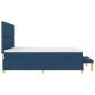 Preview: Boxspringbett mit Matratze mit Kopfteil Blau 200 x 200 cm Stoff