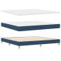 Preview: Boxspringbett mit Matratze mit Kopfteil Blau 200 x 200 cm Stoff