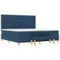 Preview: Boxspringbett mit Matratze mit Kopfteil Blau 200 x 200 cm Stoff