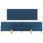 Preview: Boxspringbett mit Matratze mit Kopfteil Blau 200 x 200 cm Stoff