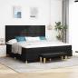 Preview: ARDEBO.de - Boxspringbett mit Matratze Schwarz 200 x 200 cm Stoff