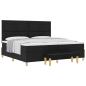 Preview: Boxspringbett mit Matratze Schwarz 200 x 200 cm Stoff
