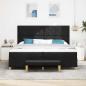 Preview: Boxspringbett mit Matratze Schwarz 200 x 200 cm Stoff