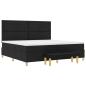 Preview: Boxspringbett mit Matratze Schwarz 200 x 200 cm Stoff