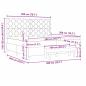 Preview: Boxspringbett mit Matratze Schwarz 200 x 200 cm Stoff