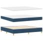 Preview: Boxspringbett mit Matratze mit Kopfteil Blau 200 x 200 cm Stoff