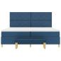 Preview: Boxspringbett mit Matratze mit Kopfteil Blau 200 x 200 cm Stoff