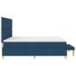 Preview: Boxspringbett mit Matratze mit Kopfteil Blau 200 x 200 cm Stoff