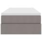 Preview: Aufbewahrungsbett mit Matratze Taupe 90 x 200 cm Polyester