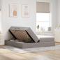Preview: Aufbewahrungsbett mit Matratze Taupe 200 x 200 cm Polyester