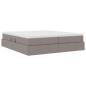 Preview: Aufbewahrungsbett mit Matratze Taupe 200 x 200 cm Polyester