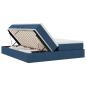 Preview: Aufbewahrungsbett mit Matratze Blau 200 x 200 cm Polyester