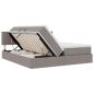 Preview: Aufbewahrungsbett mit Matratze Taupe 180 x 200 cm Kunstleder