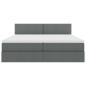Preview: ARDEBO.de - Aufbewahrungsbett Dunkelgrau 200 x 200 cm Kunstleder
