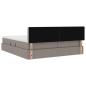 Preview: Aufbewahrungsbett mit Matratze Taupe 180 x 200 cm Kunstleder