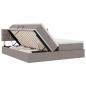 Preview: Aufbewahrungsbett mit Matratze Taupe 180 x 200 cm Kunstleder