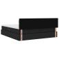 Preview: Aufbewahrungsbett mit Matratze Schwarz 200 x 200 cm Kunstleder
