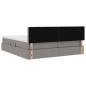 Preview: Aufbewahrungsbett mit Matratze Taupe 180 x 200 cm Kunstleder