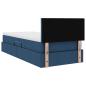 Preview: Bett mit Stauraum und LED mit Matratze Blau 90 x 200 cm Stoff