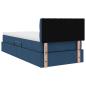 Preview: Bett mit Stauraum und LED mit Matratze Blau 90 x 200 cm Stoff