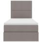 Preview: Aufbewahrungsbett mit Matratze Taupe 90 x 200 cm Polyester