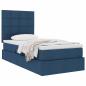 Preview: Aufbewahrungsbett mit Matratze Blau 90 x 200 cm Stoff
