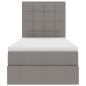 Preview: Aufbewahrungsbett mit Matratze Taupe 100 x 200 cm Polyester