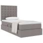 Preview: Aufbewahrungsbett mit Matratze Taupe 100 x 200 cm Stoff