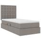 Preview: Aufbewahrungsbett mit Matratze Taupe 100 x 200 cm Stoff