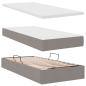 Preview: Aufbewahrungsbett mit Matratze Taupe 200 x 200 cm Kunstleder
