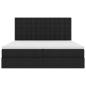 Preview: Aufbewahrungsbett mit Matratze Schwarz 200 x 200 cm Kunstleder