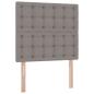 Preview: Bett mit Stauraum und LED mit LED Taupe 100 x 200 cm Polyester
