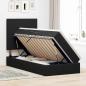Preview: LED-Speicherbett mit Matratze Schwarz 90 x 190 cm Samt