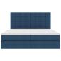 Preview: Bett mit LED-Lichtleisten mit Kopfteil Blau 180 x 200 cm Stoff