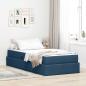 Preview: ARDEBO.de - Aufbewahrungsbett mit Matratze Blau 90 x 200 cm Polyester
