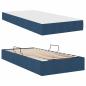 Preview: Aufbewahrungsbett mit Matratze Blau 90 x 200 cm Polyester