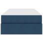 Preview: Aufbewahrungsbett mit Matratze Blau 100 x 200 cm Polyester