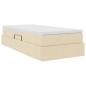 Preview: Aufbewahrungsbett mit Matratze Creme 90 x 200 cm Polyester