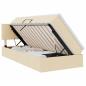 Preview: Aufbewahrungsbett mit Matratze Creme 90 x 200 cm Holzwerkstoff