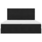 Preview: ARDEBO.de - Aufbewahrungsbett mit Matratze Schwarz 180 x 200 cm Samt