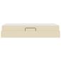 Preview: ARDEBO.de - Aufbewahrungsbett mit Matratze Creme 90 x 200 cm Polyester