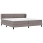 Preview: Boxspringbett mit Matratze Taupe 200 x 200 cm Stoff