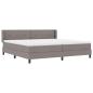 Preview: Boxspringbett mit Matratze Taupe 200 x 200 cm Polyester
