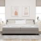 Preview: Boxspringbett mit LED-Lichtleisten Taupe 200 x 200 cm Stoff
