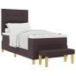 Preview: Boxspringbett mit Matratze Dunkelbraun 90 x 190 cm Stoff